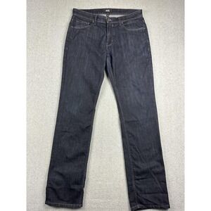 Paige Normandie Jeans Mens 34x33 Dark Wash Blue Straight Leg Denim Made USA